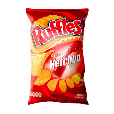 Kartoffelchips mit Ketchup-Geschmack