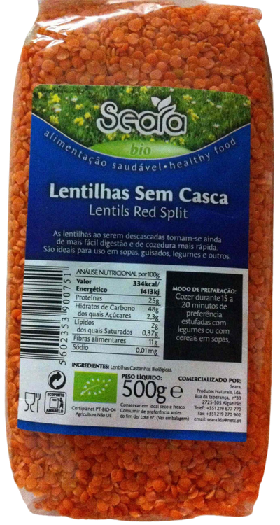 Bio-Linsen (geschält) – 500 g