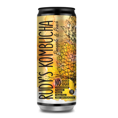 Kombucha sem álcool de abacaxi e pêssego - 330ml