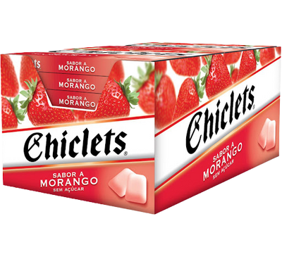 Chicletes de Morango sem Açúcar