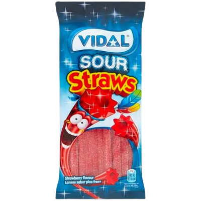 Sour Straws Strawberry Assorted Gummies - 90g