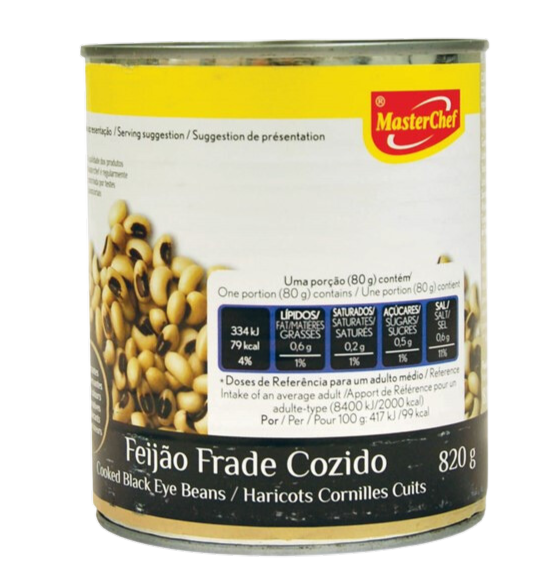 Canned black-eyed peas - 820g