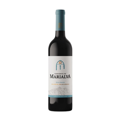 Wine bottle with 'Convento de Marialva' label on a white background