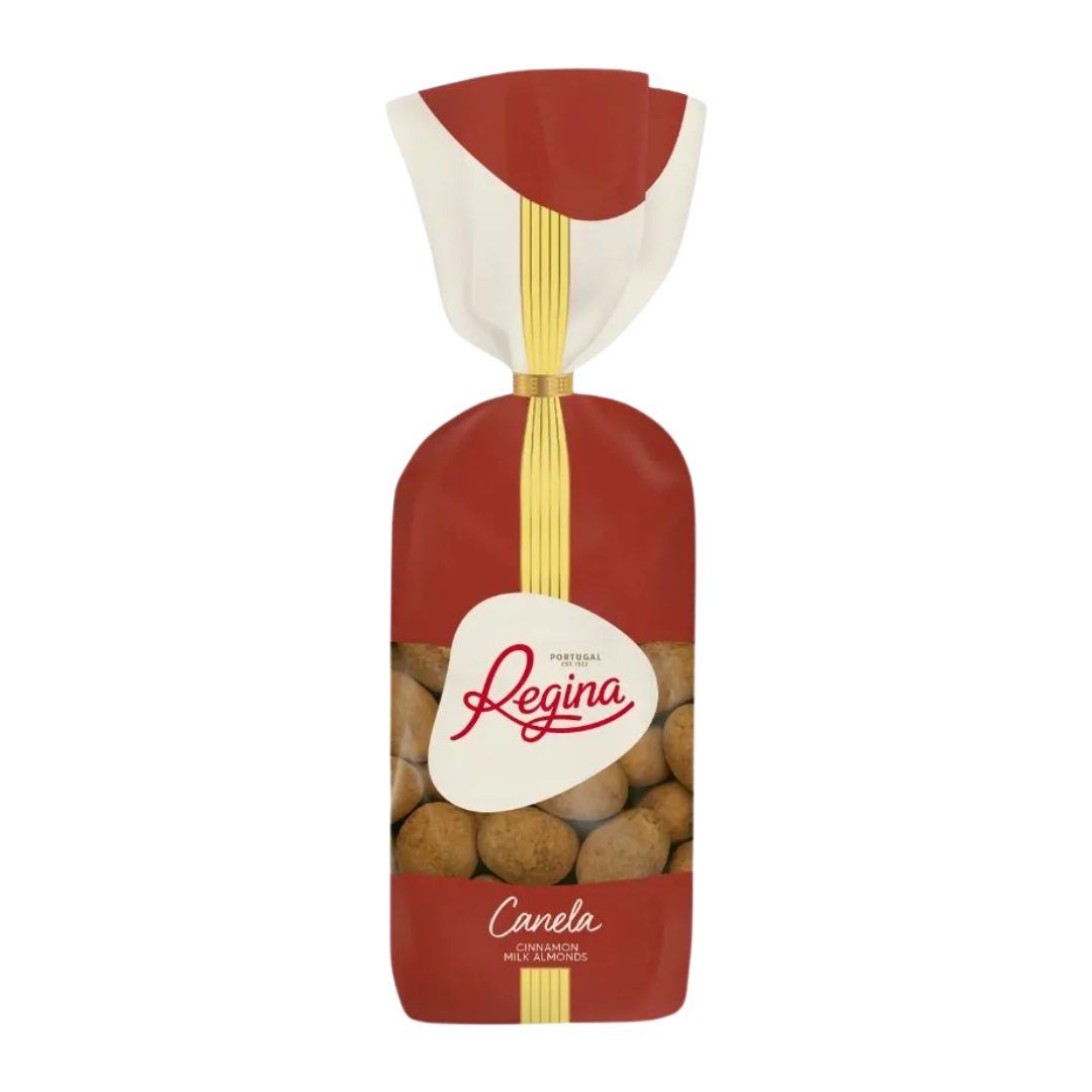 Red and white package of Regina Canela with visible cinnamon sticks.