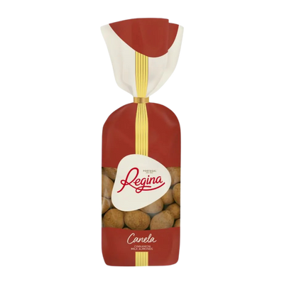Red and white package of Regina Canela with visible cinnamon sticks.