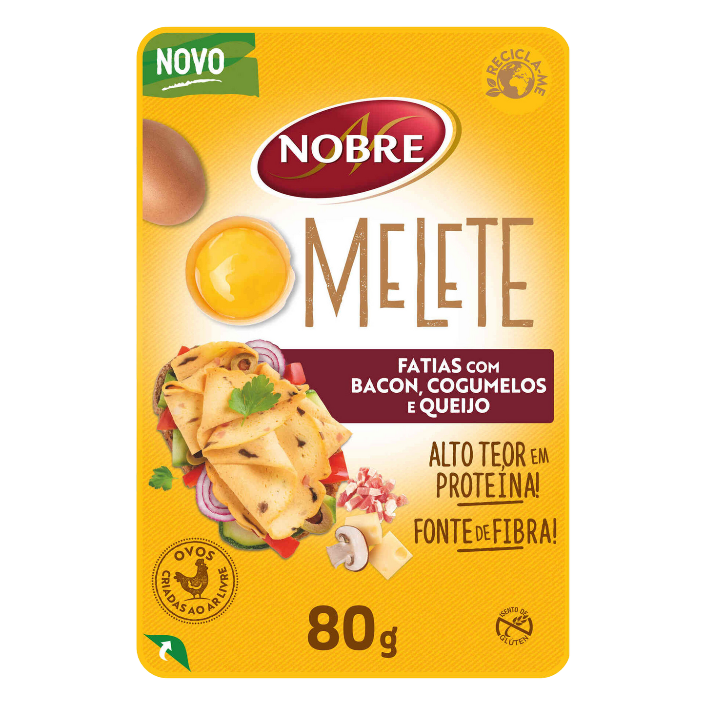 Omelette Bacon and Mushroom Slices - 80g