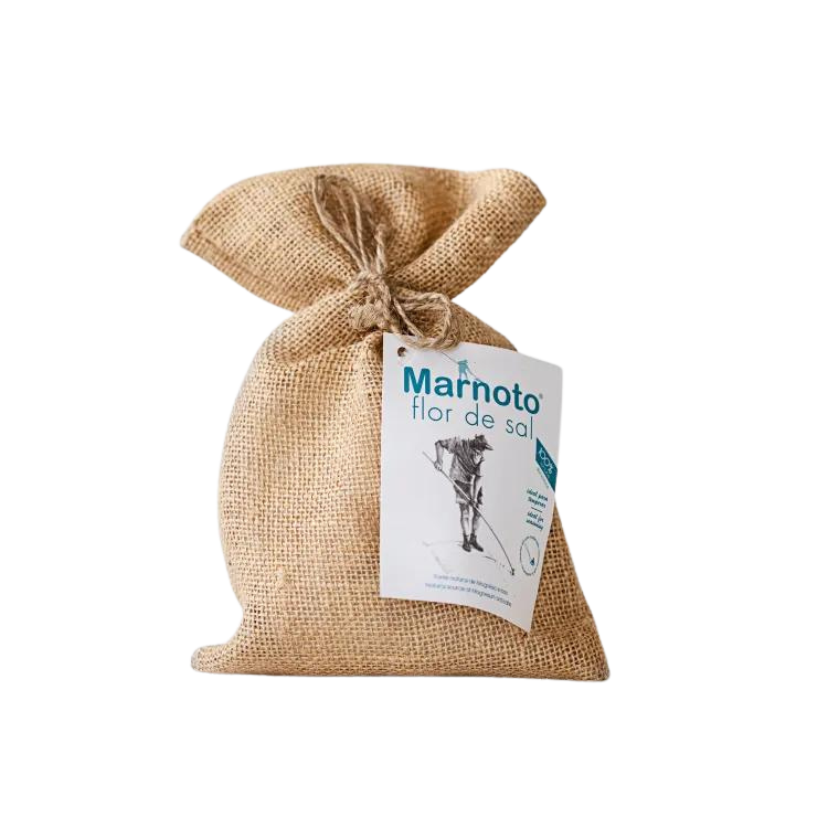 Fleur de Sel in Jute Bag Hand-harvested sea salt - 250g