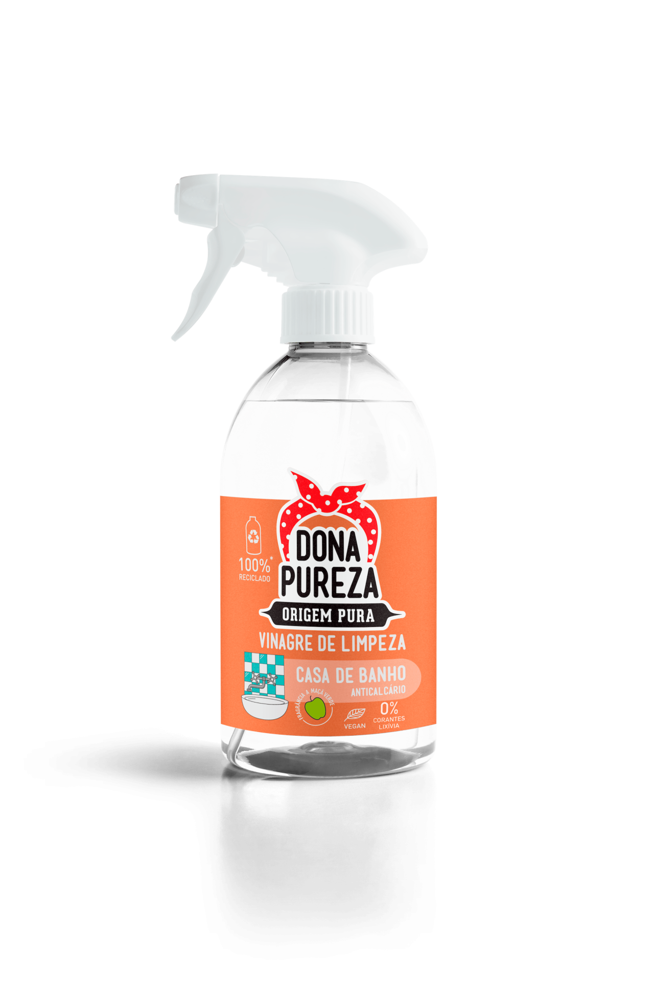 Vinagre de Limpeza Casa de Banho Maçã Verde Spray - 500ml