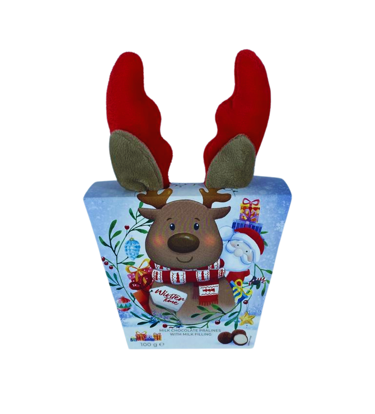 Chocolate Candies with Reindeer Ears - 100g
