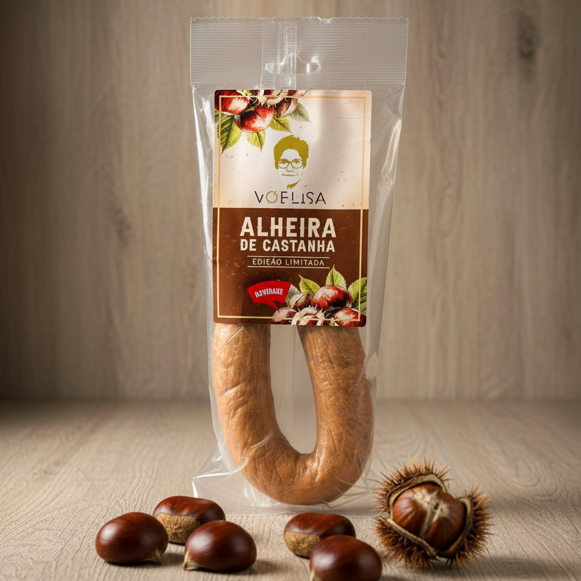 Geräucherte Alheira mit Kastanien - 180g