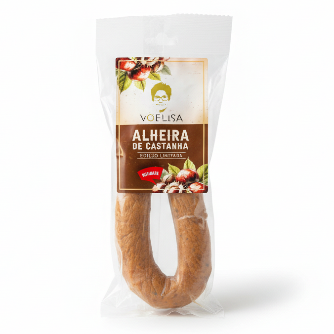 Geräucherte Alheira mit Kastanien - 180g