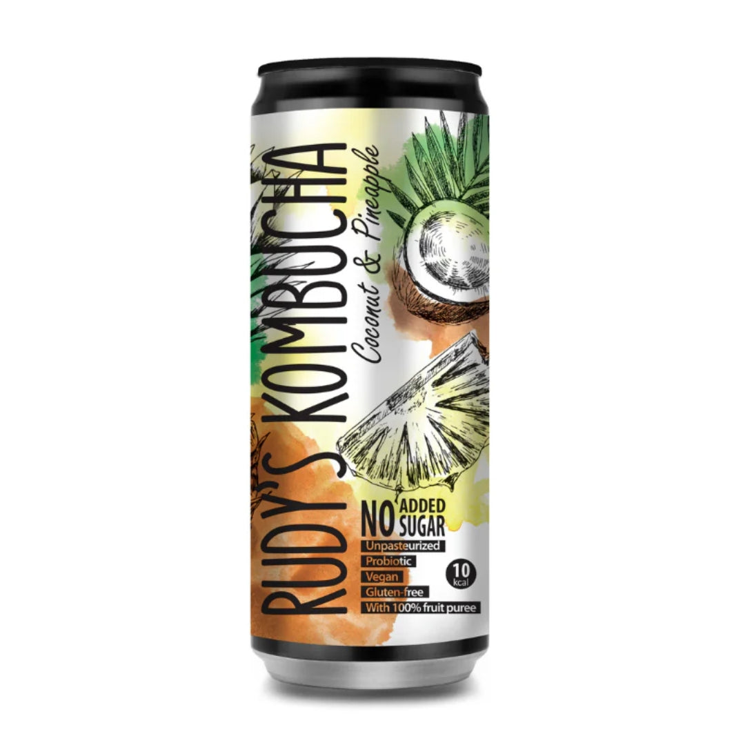 Alkoholfreier Kokos-Ananas-Kombucha - 330ml