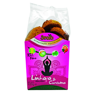 Biscoitos Linhaça e Curcuma Bio - 220g