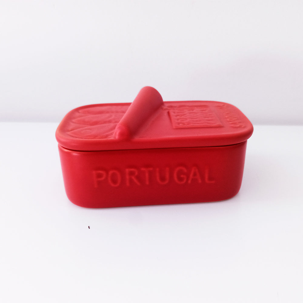 Handbemalte Keramik-Seifenbox – Sardinen