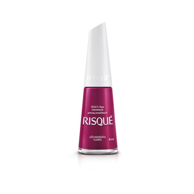 Esmalte Risqué Ser Pink é Power Léo Mandou Flores - 8ml