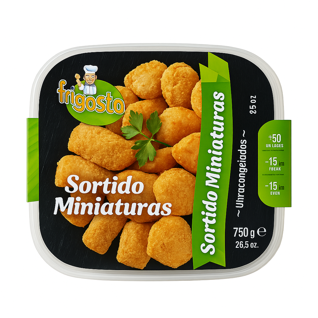 Mini Croquetes Sortidos 50 unid. – 750g