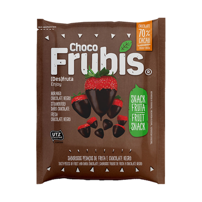 Morango Desidratado com Chocolate Negro - 25g