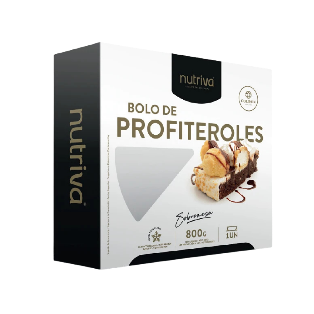 Bolo tradicional "Profiteroles" congelado - 800g