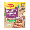 Maggi food packaging with roasted chicken and ingredients on a white background