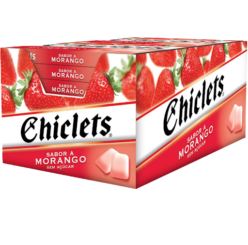 Chicletes de Morango sem Açúcar