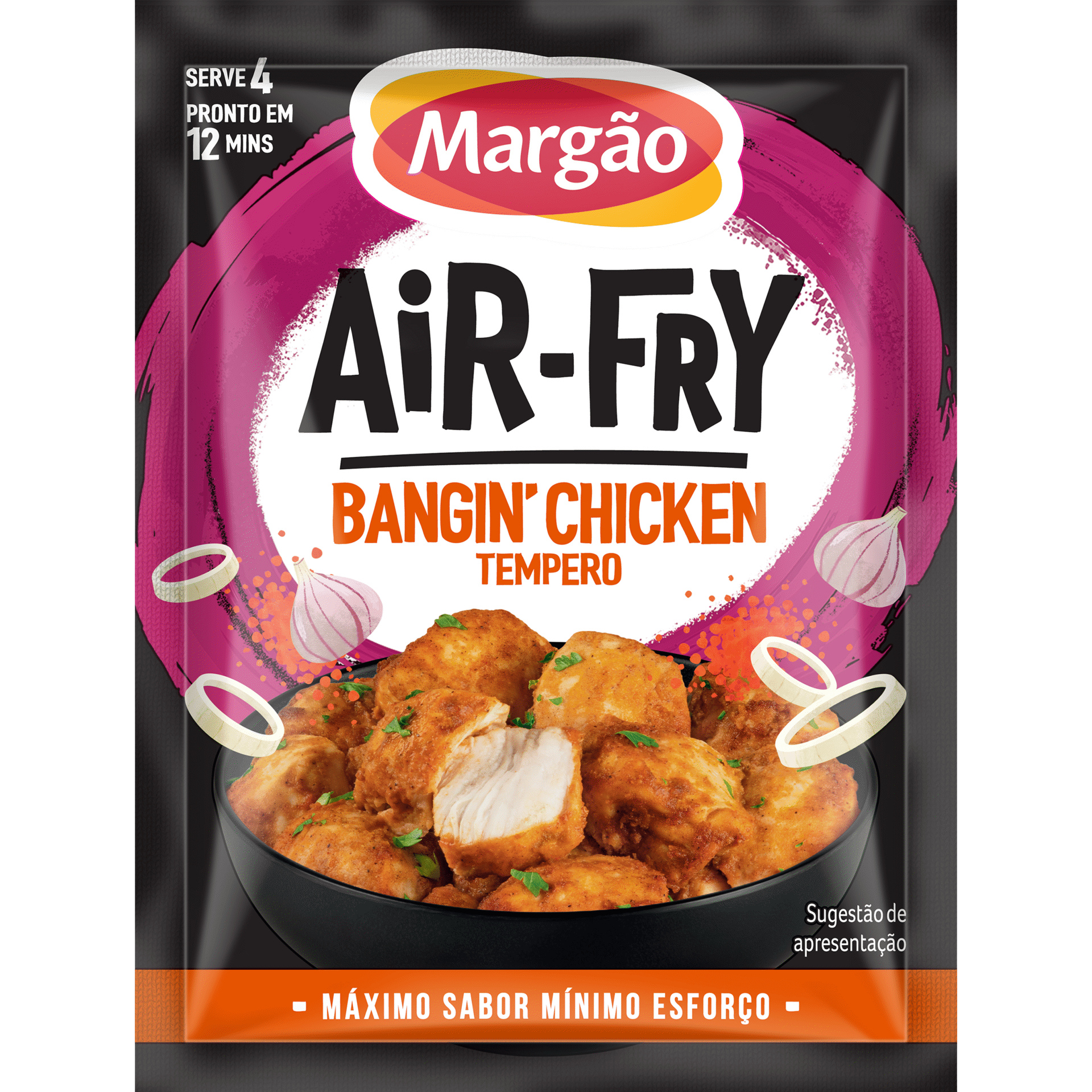 Margão Air-Fry Bangin' Chicken seasoning packet on a white background