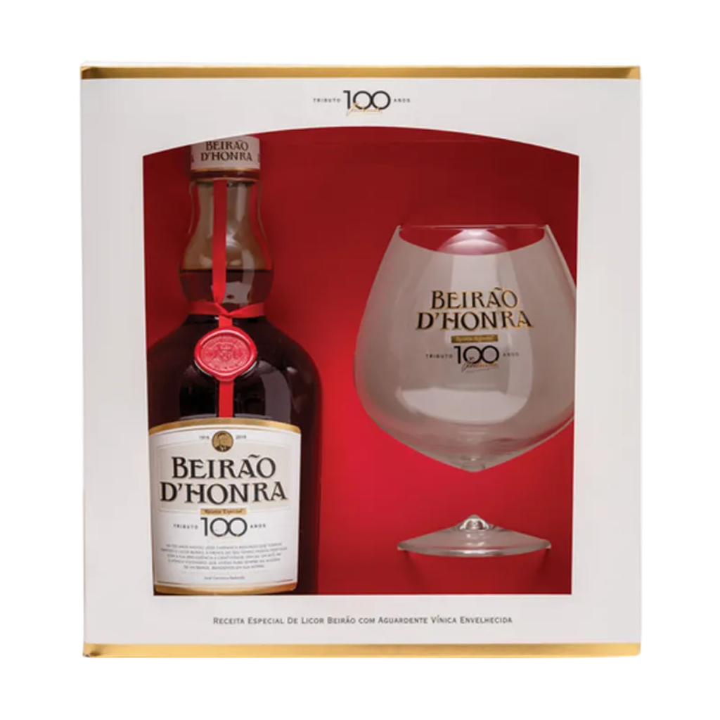 Beirão D'Honra Liqueur with Glass Set - 700ml