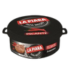 Black container of La Piara Picante on a white background