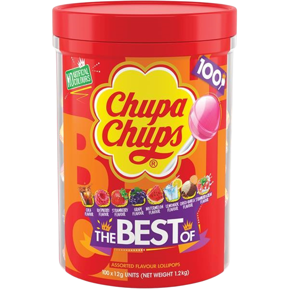 Chupa Chups Originaltube – 100 Einheiten.