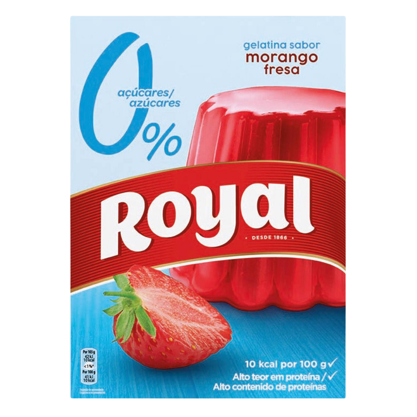 Gelatina Royal de Morango Zero - 31g