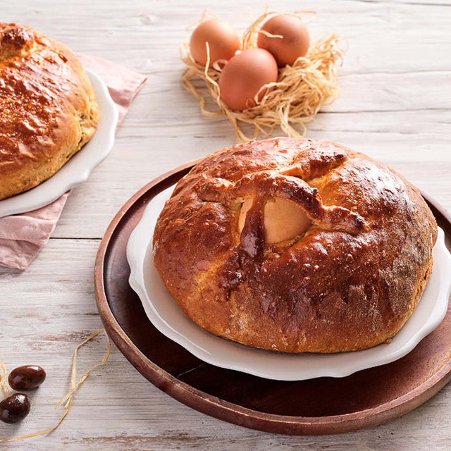 Portugiesisches Osterbrot mit gekochtem Ei (Folares Simples com Ovo) - 500g