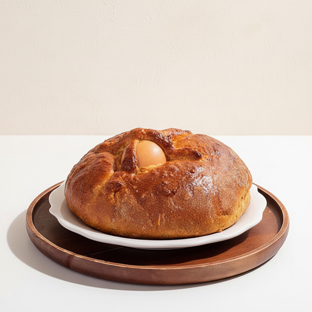 Portugiesisches Osterbrot mit gekochtem Ei (Folares Simples com Ovo) - 500g