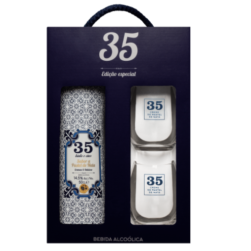 Tradição Licor 35 Pack with 2 Glasses