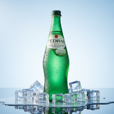 Mineral Sparkling Water Glass Bottle - 1L