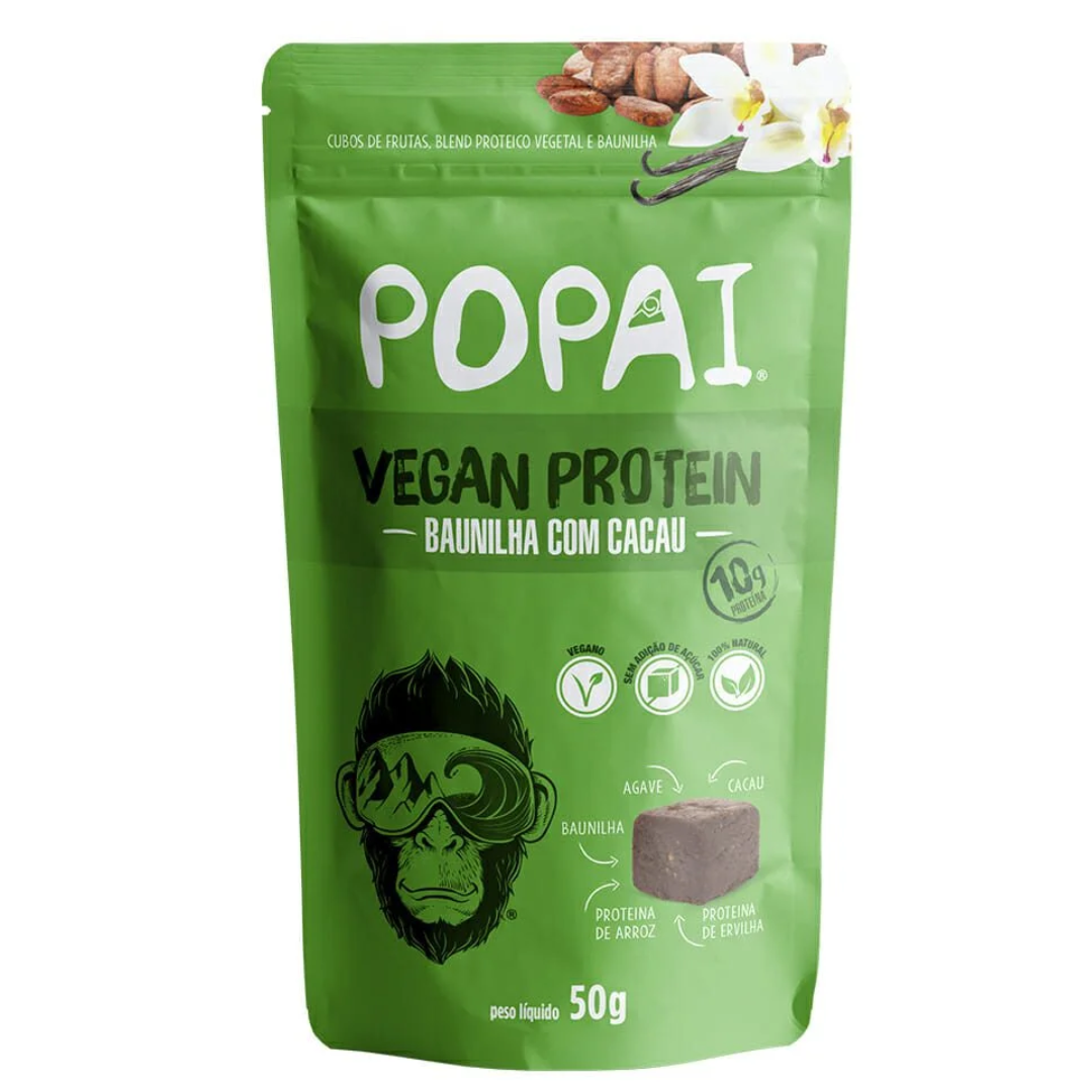 Cubos de Proteína Vegan Baunilha com Cacau - 50g