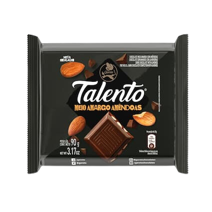 Chocolate Talento Meio Amargo Amêndoas