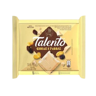 Weiße Talento-Schokolade mit Getreide und Rosinen