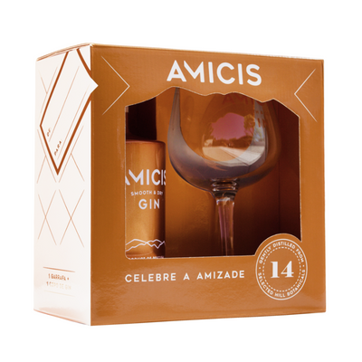 Amicis Smooth & Dry Gin mit Geschenkglas – 700 ml