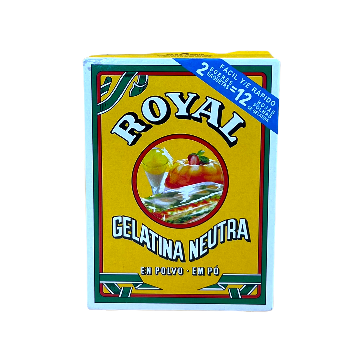 A box of Royal brand neutral gelatin powder.