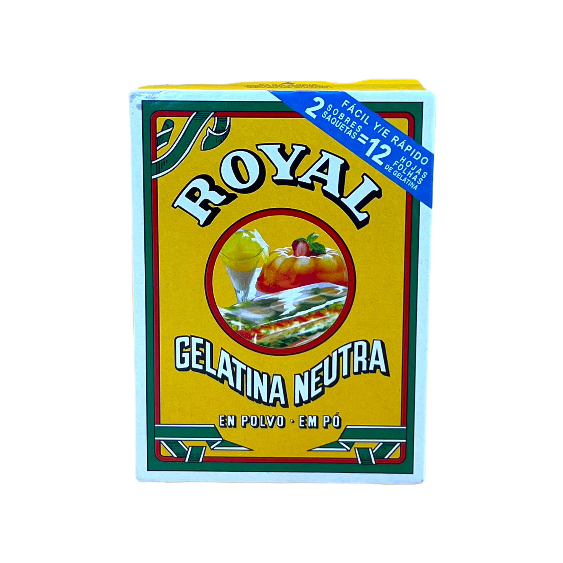 A box of Royal brand neutral gelatin powder.