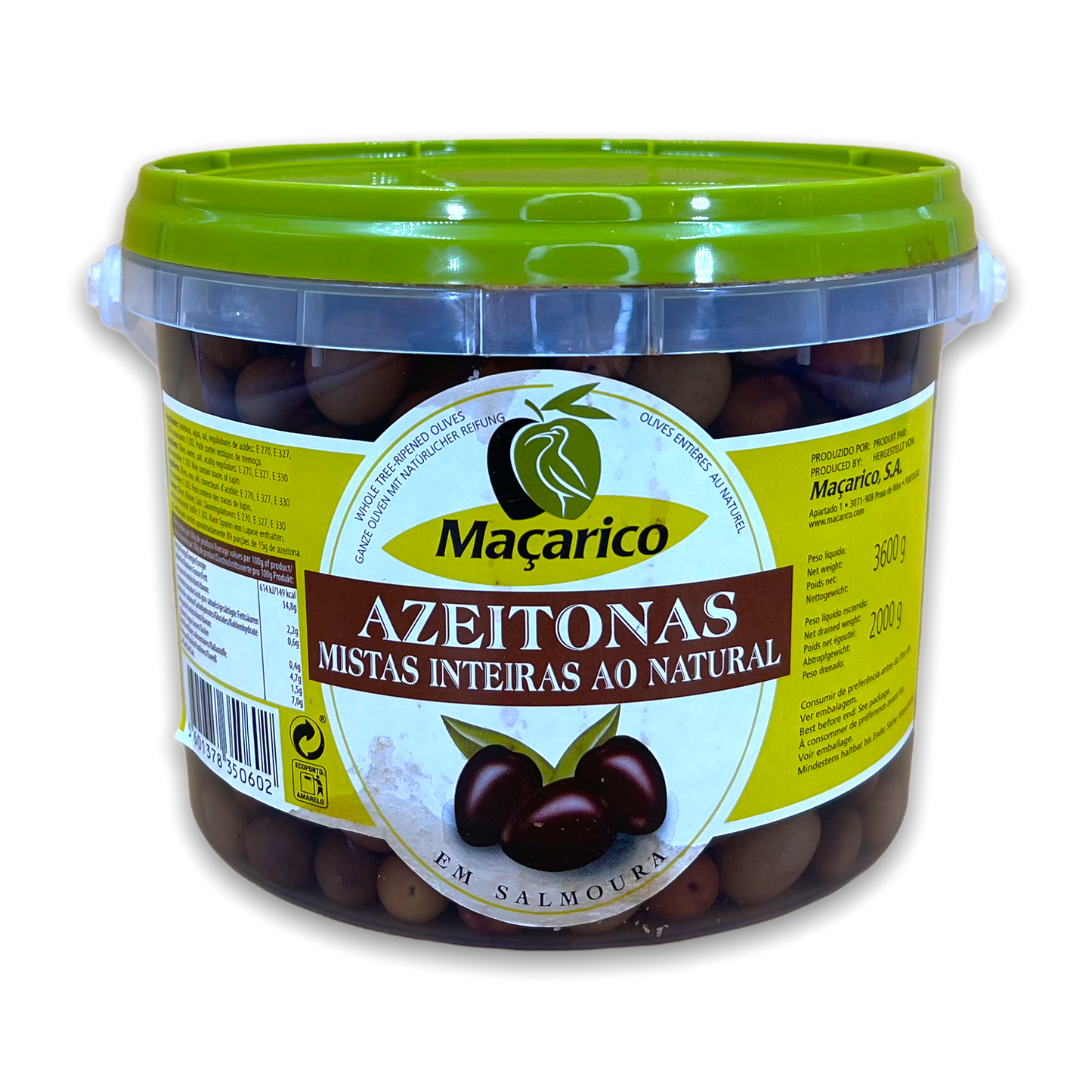 Eimer mit natürlichen gemischten Oliven – 2 kg