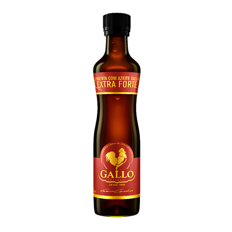 A bottle of Gallo Extra Strong Piri-Piri Sauce with Olive Oil.