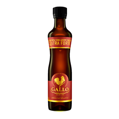 A bottle of Gallo Extra Strong Piri-Piri Sauce with Olive Oil.