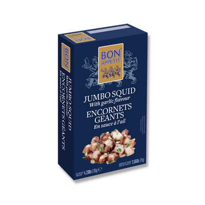 Tintenfisch mit Knoblauch  – 120 g